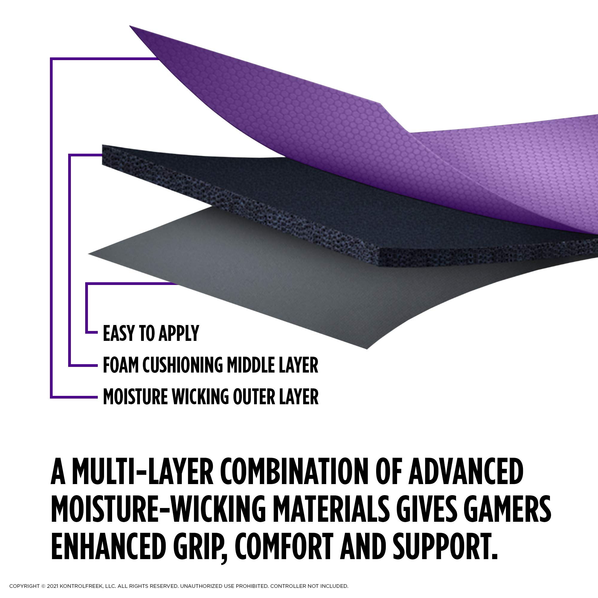 KontrolFreek Performance Grips for PlayStation 4 (PS4) Controller (Galaxy Purple) - Image 3