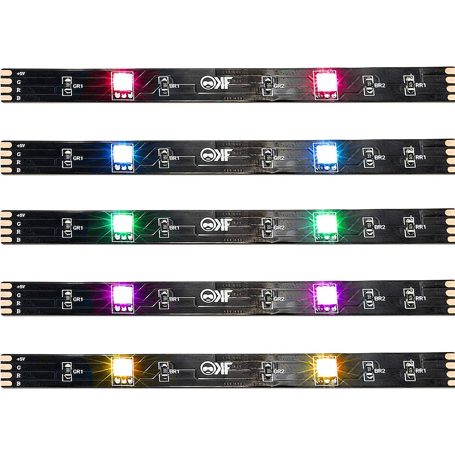 KontrolFreek Gaming Lights: LED Strip Lights, USB Powered with Controller, 3M Adhesive for TV, Console, PC, Wall (9 ft) - Image 5