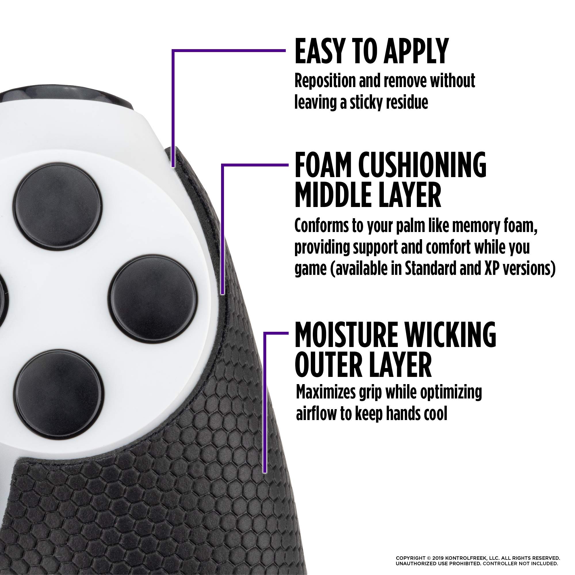 KontrolFreek Performance Grips XT for PlayStation 4 | Extra-Thin Grips | Black (Extra-Thin) - Image 3