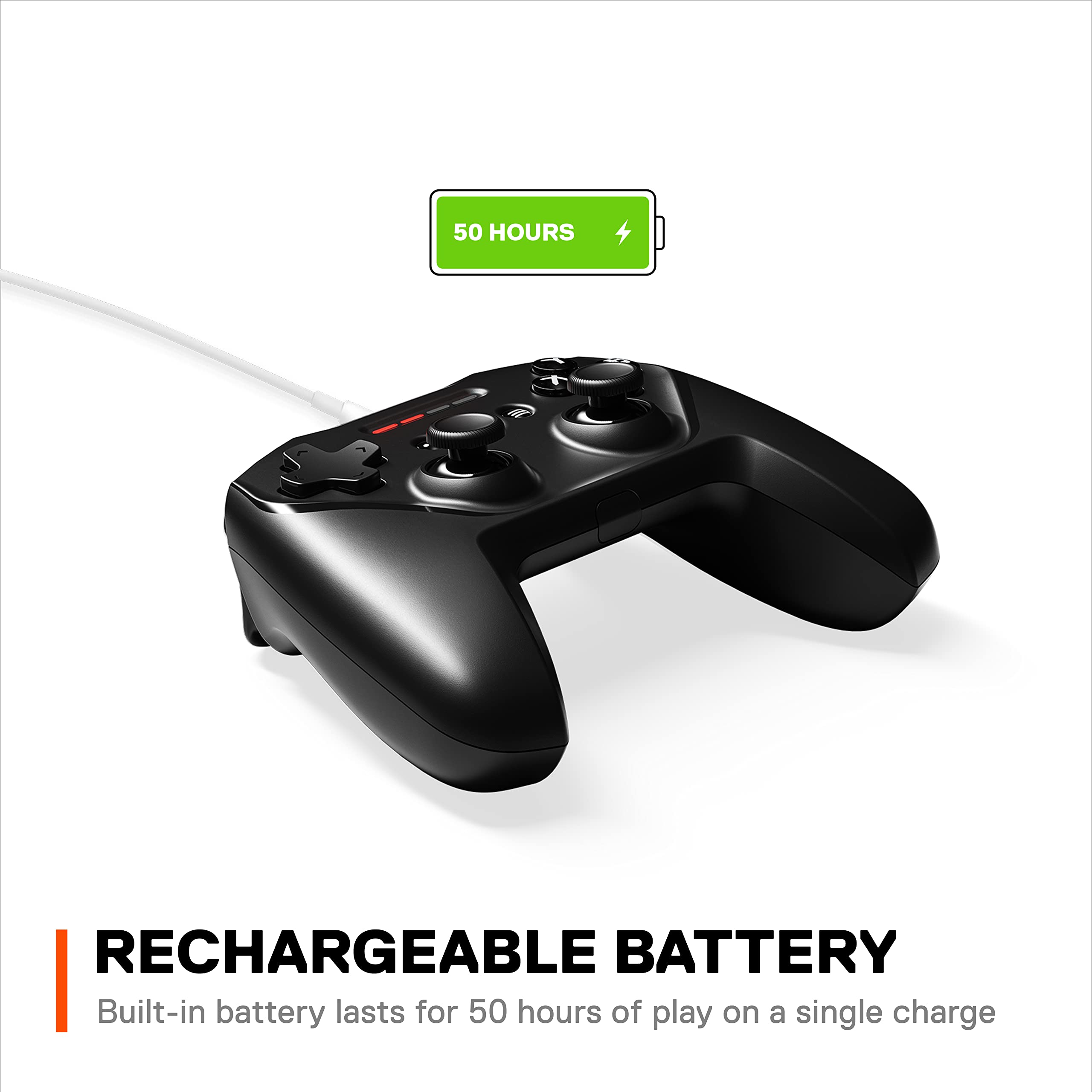 SteelSeries Nimbus+ Bluetooth Mobile Gaming Controller with iPhone Mount, 50+ Hour Battery Life, Apple Licensed, Made for iOS, iPadOS, tvOS - Image 4